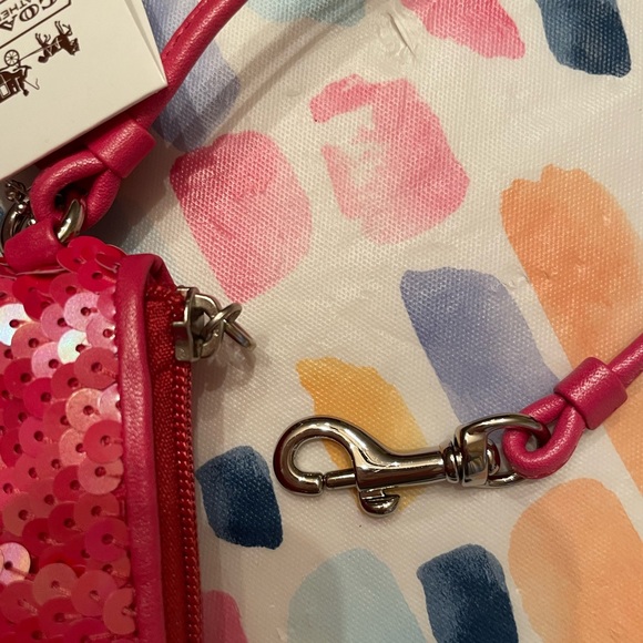 NWT: Coach Special edition pink sequin wristlet. - Picture 4 of 7
